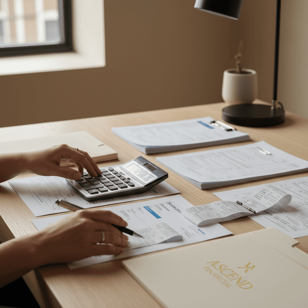 Accounts payable and receivable documents organized